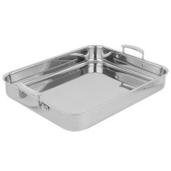 Vollrath 49433W Miramar Display Cookware 4qt Stainless Steel Tri-ply Roasting Pan 14 11/16" x 11 13/16" x 2"
