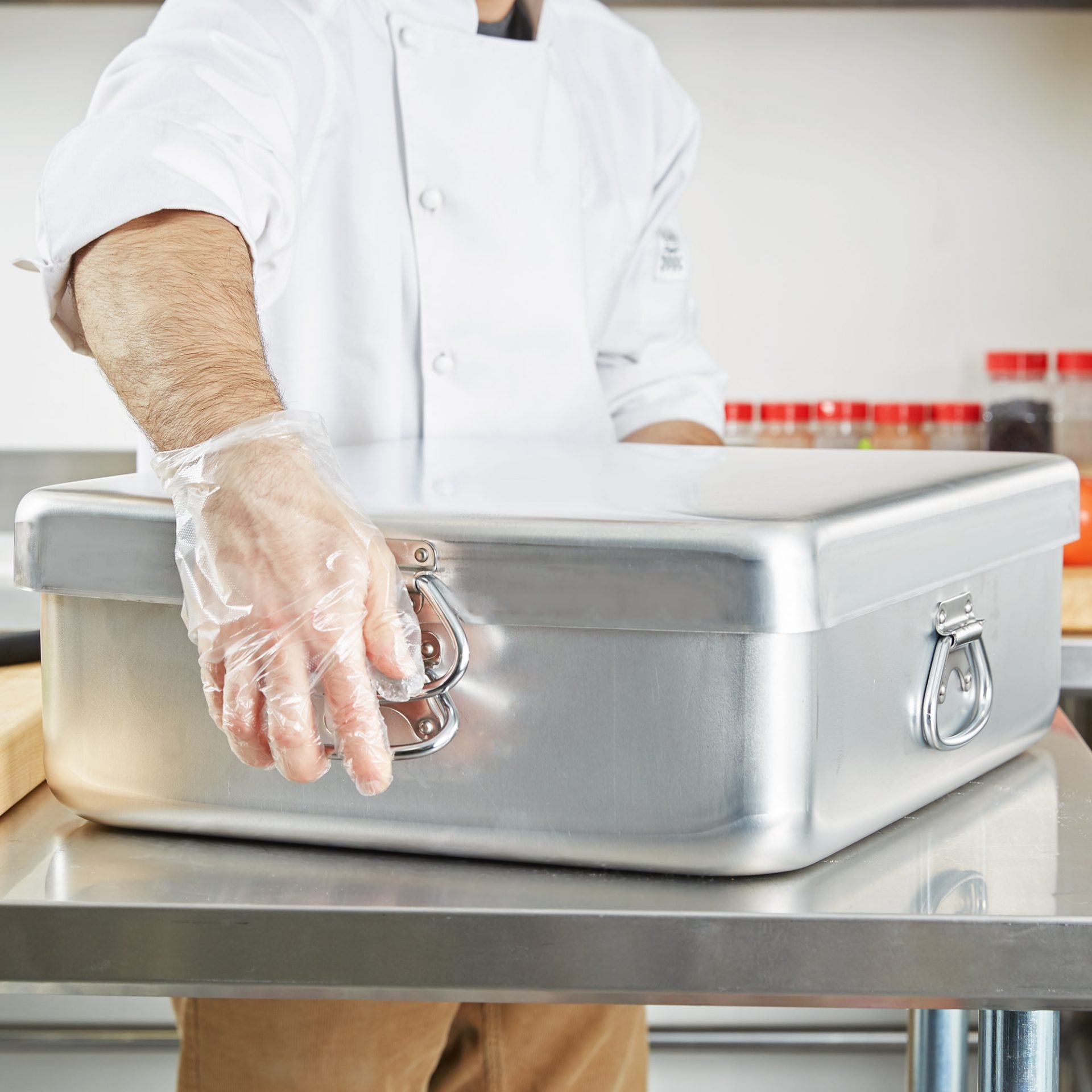 Vollrath 68390 Wear-Ever 42 Qt. Aluminum Double Roast Pan & Cover - Image 3