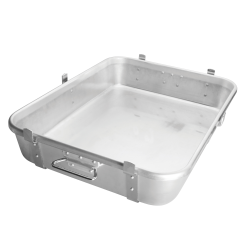 Winco ALRP-1824L Heavy Duty Aluminum Double Roast Pan with Straps & Lugs 24" x 18" x 4-1/2"