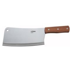 Winco KC-301 - Heavy-Duty Cleaver, Wooden Handle, 8″ x 3-1/2″ Blade