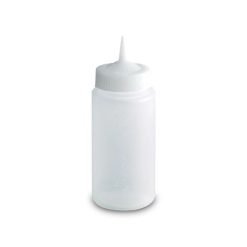Vollrath 4916-13 Traex® Color Mate™ Squeeze Dispenser Clear Ridged Wide-Mouth Single-Tip 16-ounce 6/Pack