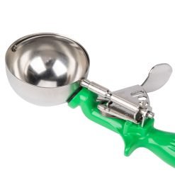 Alternative view of Vollrath 47142 Round Stainless Steel Squeeze Disher 2-2/3 oz Green Handle