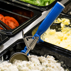 Alternative view of Vollrath 47143 Round Stainless Steel Squeeze Disher 2-3/16 oz Dark Blue Handle